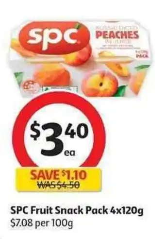 Coles SPC Fruit Snack Pack 4x120g offer