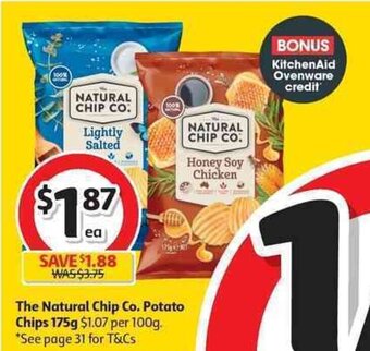 Coles The Natural Chip Co. Potato Chips 175g offer