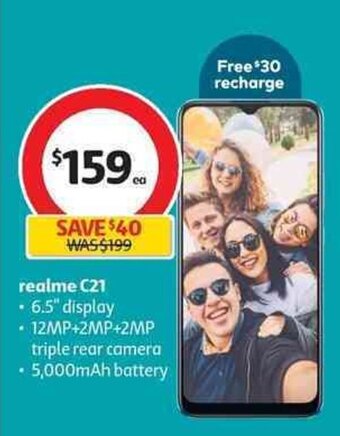 Coles Realme C21 offer