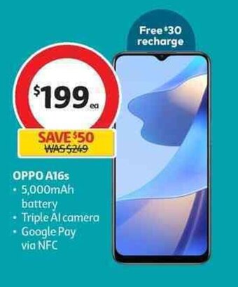 Coles Oppo A16s offer