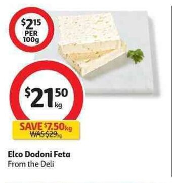 Coles Elco Dodoni Feta offer