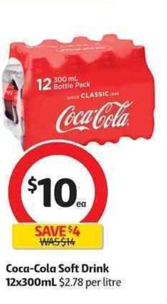 Coles Coca-Cola Soft Drink 12x300mL offer