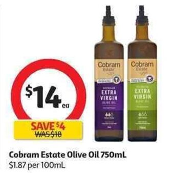 Coles Cobram Estate Olive Oil 750mL offer