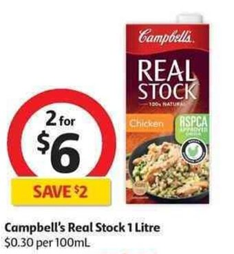 Coles Campbell's Real Stock 1 Litre offer