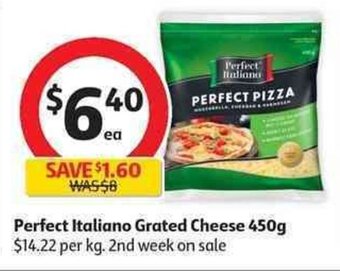 Coles Perfect Italiano Grated Cheese 450g offer