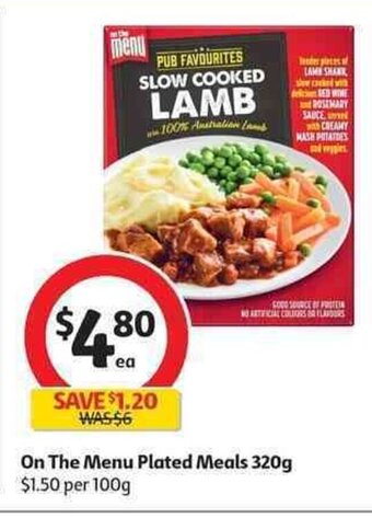 Coles On The Menu Plated Meals 320g offer