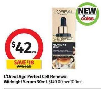 L'Oreal Age Perfect Cell Renewal Midnight Serum 30mL