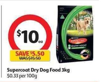 Coles Supercoat Dry Dog Food 3kg offer