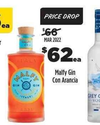 Coles Malfy Gin Con Arancia offer
