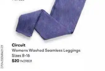 BIG W Circuit Womens Washed Seamless Leggings offer