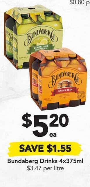 Drakes Bundaberg Drinks offer