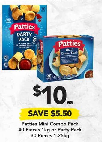 Drakes Patties Mini Combo Pack 40 Pieces Or Party Pack 30 Pieces offer