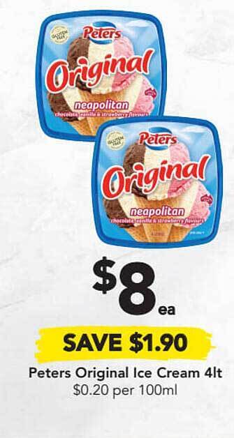 Drakes Peters Original Ice Cream 4lt offer