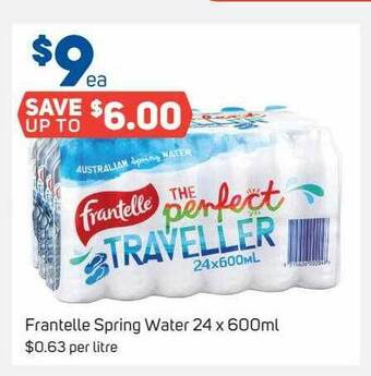 Foodland Frantelle Spring Water offer