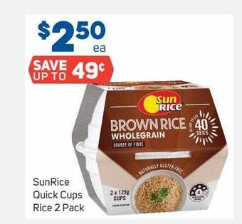 Foodland Sunrice Quick Cups Rice 2 Pack offer
