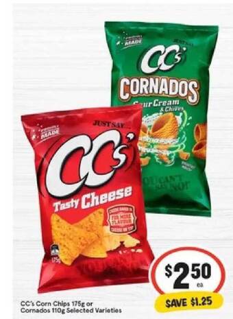 IGA Cc's Corn Chips Or Cornados offer