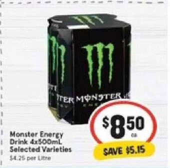 IGA Monster Energy Drink offer