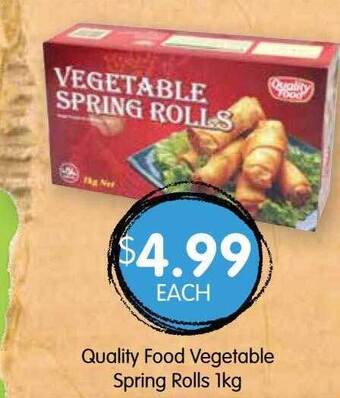 Spudshed Quality Food Vegetable Spring Rolls offer