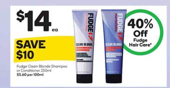 Woolworths Fudge Clean Blonde Shampoo Or Conditioner offer