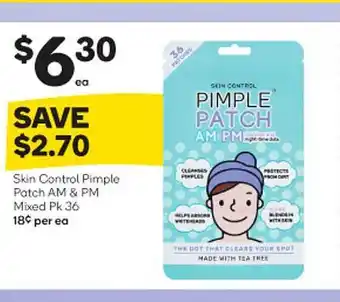 Woolworths Skin Control Pimple Patch Am & Pm Mixed offer