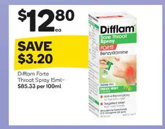 Woolworths Difflam Forte Throat Spray offer