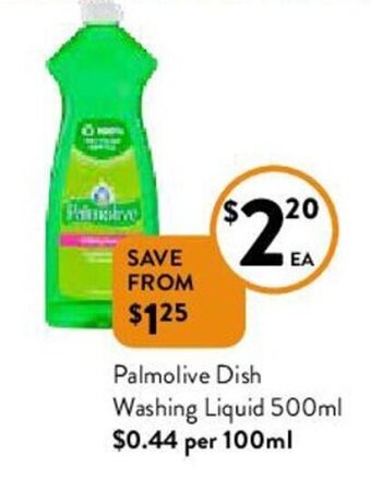 Foodworks Palmolive Dishwashing Liquid 500ml offer