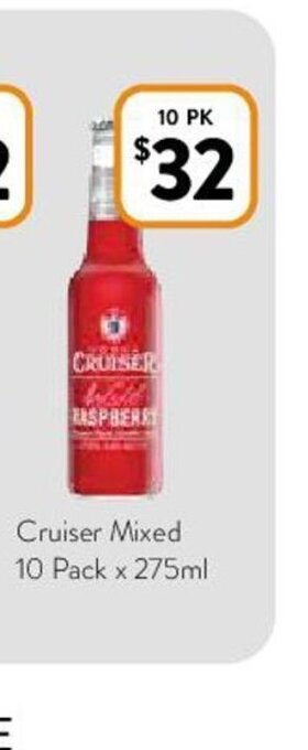 Cruiser Mixed 10 Pack x 275ml