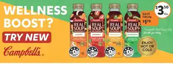 Foodworks Cambell's Real Soup 515g $0.68 Per 100g offer
