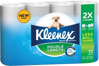 BIG W Kleenex 12-Pack Double Length Roll offer
