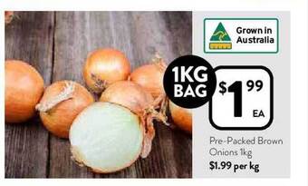 Foodworks Pre-packed Brown Onions offer