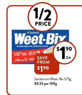 Foodworks Sanitarium Weet-Bix offer