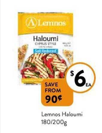 Foodworks Lemnos Haloumi 180-200g offer