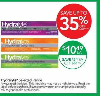 Terry White Hydralyte Selected Range offer