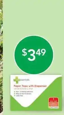 Terry White Paper Tape With Dipenser offer