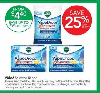 Terry White Vicks Selected Range offer