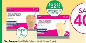 Terry White Tony Ferguson Rapid Shake offer