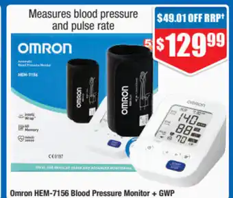 ePharmacy Omron HEM-7156 Blood Pressure Monitor + GWP offer