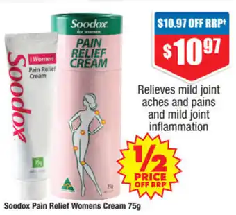 ePharmacy Sondox Pain Relief Womens Cream 75g offer