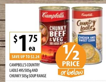 Campbell's Country Ladle 495/505g And Chunky 505g Soup Range