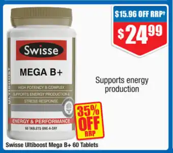 ePharmacy Swisse Ultiboost Mega B+ 60 Tablets offer
