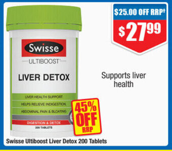 ePharmacy Swisse Ultiboost Liver Detox 200 Tablets offer