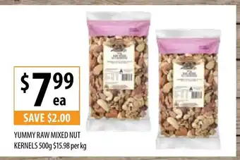 Supabarn Yummy Raw Mixed Nut Kernels 500g offer