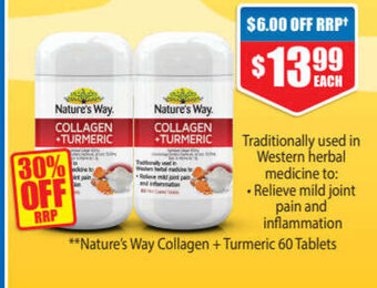 ePharmacy Nature's Way Collagen + Turmeric 60 Tablets offer