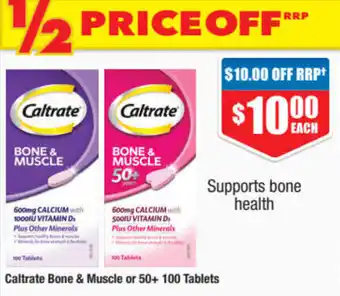 Caltrate Bone & Muscle or 50+ 100 Tablets