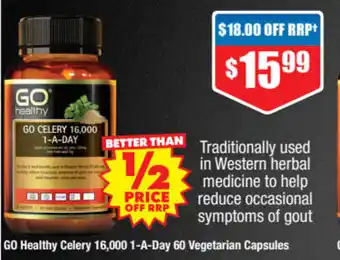 ePharmacy GO Healthy Celery 16,000 1-A-Day 60 Vegetarian Capsules offer