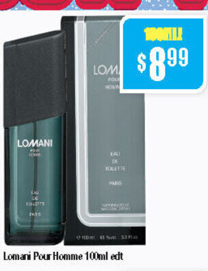 Lomani Pour Homme 100ml edt offer at 