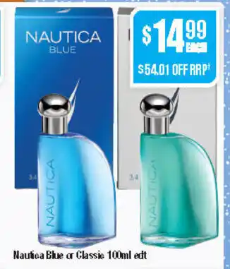ePharmacy Nautica Blue or Classic 100ml edt offer