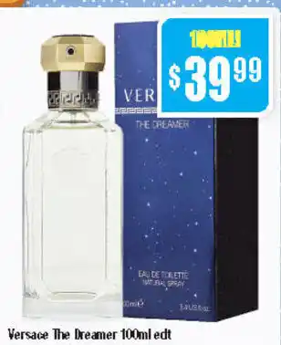 ePharmacy Versace The Dreamer 100ml edt offer
