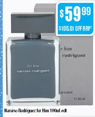 ePharmacy Narciso Rodriguez for Him 100ml edt offer