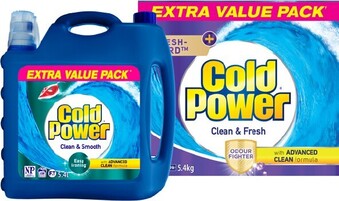 BIG W Cold Power Laundry Powder 5.4kg or Liquid 5.4-Litre offer